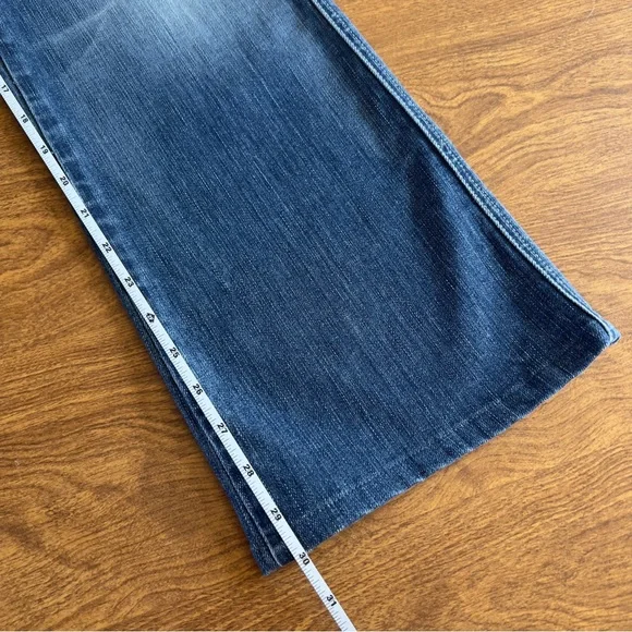 7 For All Mankind Med Wash Cotton Blend Stretch Bootcut Denim Jeans Plus size 32 - Picture 8 of 10